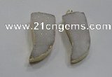 NGP1753 20*45mm oxhorn druzy agate gemstone pendants