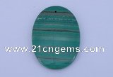 NGP176 2pcs 35*40mm oval synthetic malachite gemstone pendants