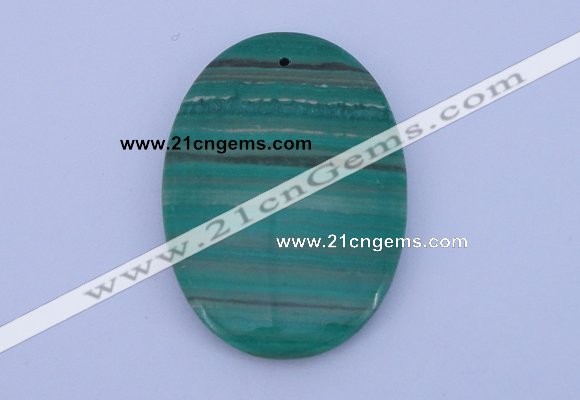 NGP176 2pcs 35*40mm oval synthetic malachite gemstone pendants