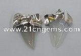 NGP1776 35*45mm - 38*55mm teeth-shaped agate gemstone pendants