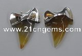 NGP1778 35*45mm - 38*55mm teeth-shaped agate gemstone pendants