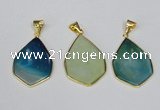 NGP1794 25*40mm freeform agate gemstone pendants wholesale