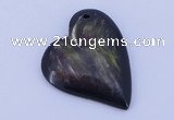 NGP180 35*45mm heart fiery dragon fruit stone pendant jewelry