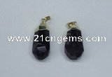 NGP1801 15*30mm - 12*35mm faceted nuggets amethyst pendants