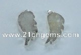 NGP1821 18*35mm - 20*40mm wing-shaped druzy agate pendants