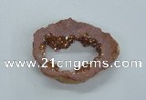 NGP1832 45*55mm - 55*60mm donut plated druzy agate pendants