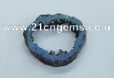 NGP1835 45*55mm - 55*60mm donut plated druzy agate pendants