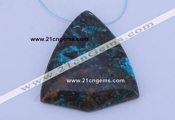 NGP186 38*43mm chrysocolla gemstone pendant jewelry wholesale