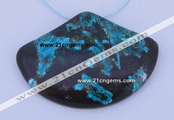 NGP188 34*50mm chrysocolla gemstone pendant jewelry wholesale