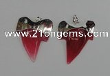 NGP1890 35*45mm - 38*55mm teeth-shaped agate gemstone pendants