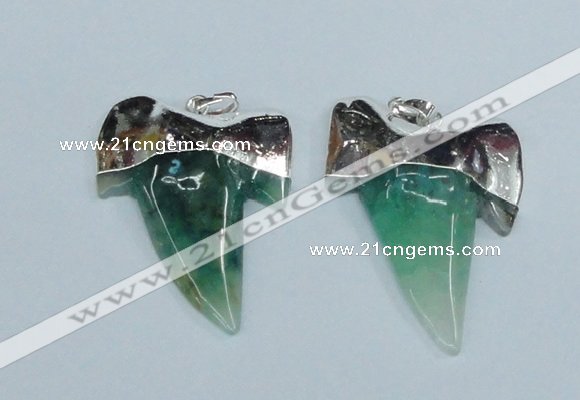 NGP1893 35*45mm - 38*55mm teeth-shaped agate gemstone pendants