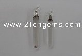 NGP1896 6*50mm - 8*60mm stick white crystal gemstone pendants