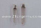 NGP1897 8*50mm - 11*60mm stick white crystal gemstone pendants