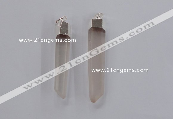 NGP1897 8*50mm - 11*60mm stick white crystal gemstone pendants