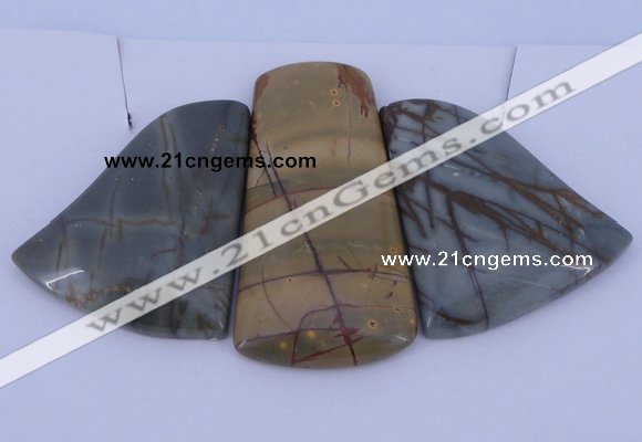 NGP19 Picasso jasper gemstone pendants set jewelry wholesale