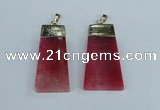 NGP1906 18*40mm - 20*50mm trapezoid agate gemstone pendants