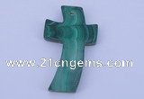 NGP191 30*51mm cross synthetic malachite gemstone pendant jewelry