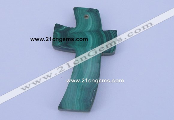 NGP191 30*51mm cross synthetic malachite gemstone pendant jewelry