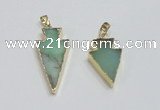 NGP1918 16*30mm - 20*38mm arrowhead australia chrysoprase pendants