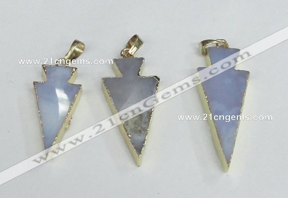 NGP1920 15*30mm - 18*40mm arrowhead agate gemstone pendants