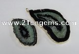 NGP1929 30*55mm - 45*75mm freeform druzy agate gemstone pendants