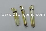 NGP1931 6*50mm - 8*55mm stick lemon quartz pendants wholesale