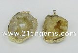 NGP1958 30*40mm - 40*50mm freeform druzy agate gemstone pendants