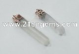 NGP1980 8*45mm - 10*60mm stick white crystal pendants wholesale