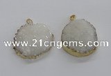 NGP1985 35*40mm - 40*45mm freefrom druzy agate pendants