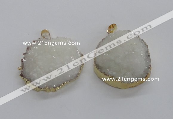 NGP1985 35*40mm - 40*45mm freefrom druzy agate pendants