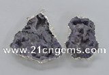 NGP2103 40*50mm - 55*65mm freeform druzy agate gemstone pendants