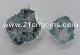 NGP2104 40*50mm - 55*65mm freeform druzy agate gemstone pendants