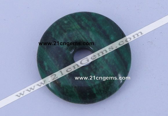 NGP215 5*25mm fashion dyed malachite gemstone donut pendant