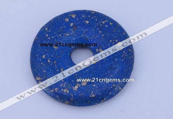 NGP217 5*30mm fashion dyed lapis lazuli gemstone donut pendant