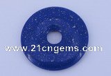 NGP218 7*50mm fashion dyed lapis lazuli gemstone donut pendant