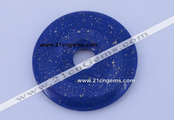 NGP218 7*50mm fashion dyed lapis lazuli gemstone donut pendant