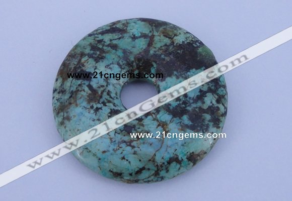 NGP220 7*40mm fashion african turquoise gemstone donut pendant