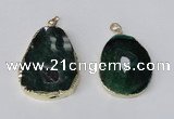 NGP2219 30*40mm - 40*45mm freeform druzy agate gemstone pendants