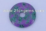 NGP224 5*30mm fashion synthetic ruby zoisite gemstone donut pendant