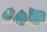 NGP2245 35*40mm - 45*50mm freeform turquoise gemstone pendants