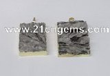 NGP2249 30*40mm - 40*45mm rectangle druzy agate gemstone pendants