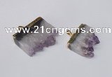 NGP2252 25*35mm - 35*40mm freeform druzy amethyst pendants