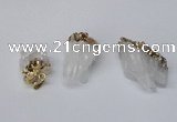 NGP2257 20*30mm - 25*35mm nuggets druzy quartz pendants