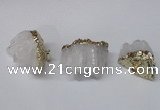 NGP2258 30*35mm - 35*40mm nuggets druzy quartz pendants