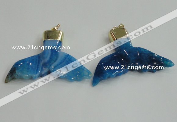 NGP2272 38*55mm - 40*60mm fishtail agate gemstone pendants