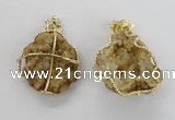 NGP2278 35*45mm - 45*50mm freeform druzy agate gemstone pendants