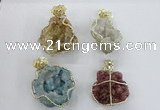 NGP2281 35*45mm - 45*50mm freeform druzy agate gemstone pendants