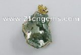 NGP2282 35*45mm - 45*50mm freeform druzy agate gemstone pendants