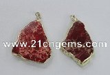 NGP2284 30*40mm - 40*50mm freeform sea sediment jasper pendants