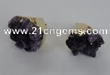 NGP2291 25*30mm - 30*35mm nuggets druzy amethyst pendants